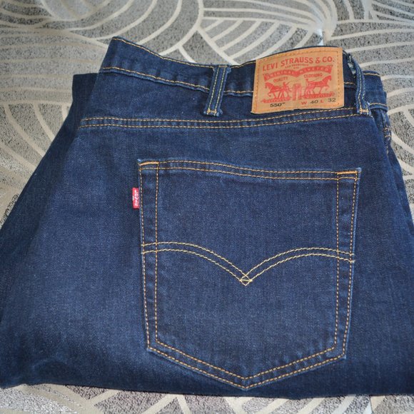 Mens Levi's 505 Blue Jeans 40x32 - Picture 2 of 4